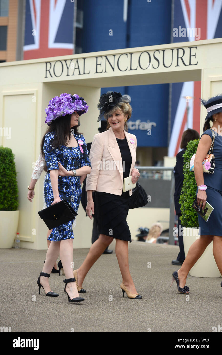 Royal Ascot, Berkshire, UK. 20. Juni 2013.  Mützen in allen Formen und Größen auf dem Display während der Ladies Day. Bildnachweis: John Beasley/Alamy Live-Nachrichten Stockfoto