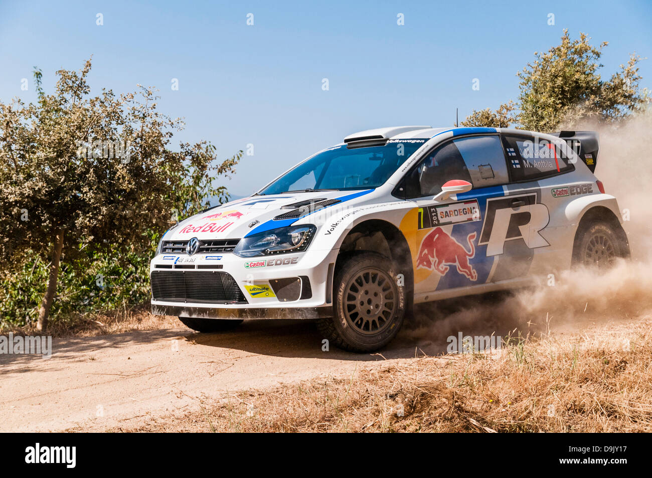 Olbia, Italien. 20. Juni 2013. Sardinien-Rallye, gilt als die italienische Etappe der Rallye-Weltmeisterschaft. Tag1. Qualifyng Bühne 'Monte Pinu';. Volkswagen Polo R WRC. Latvala/Anttila. Bildnachweis: Aktion Plus Sport/Alamy Live-Nachrichten Stockfoto