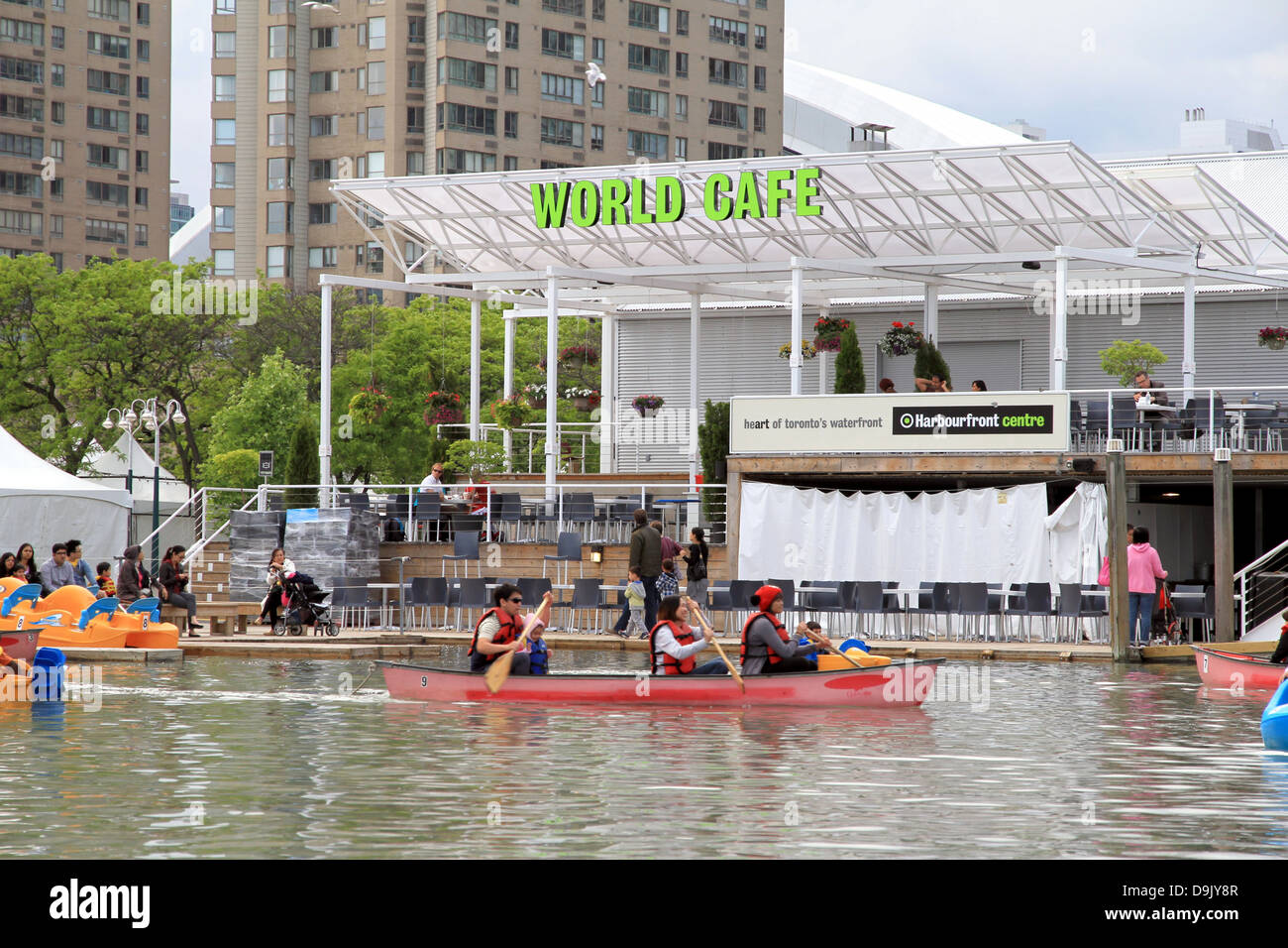 Toronto Harbourfront Centre Teich Stockfoto
