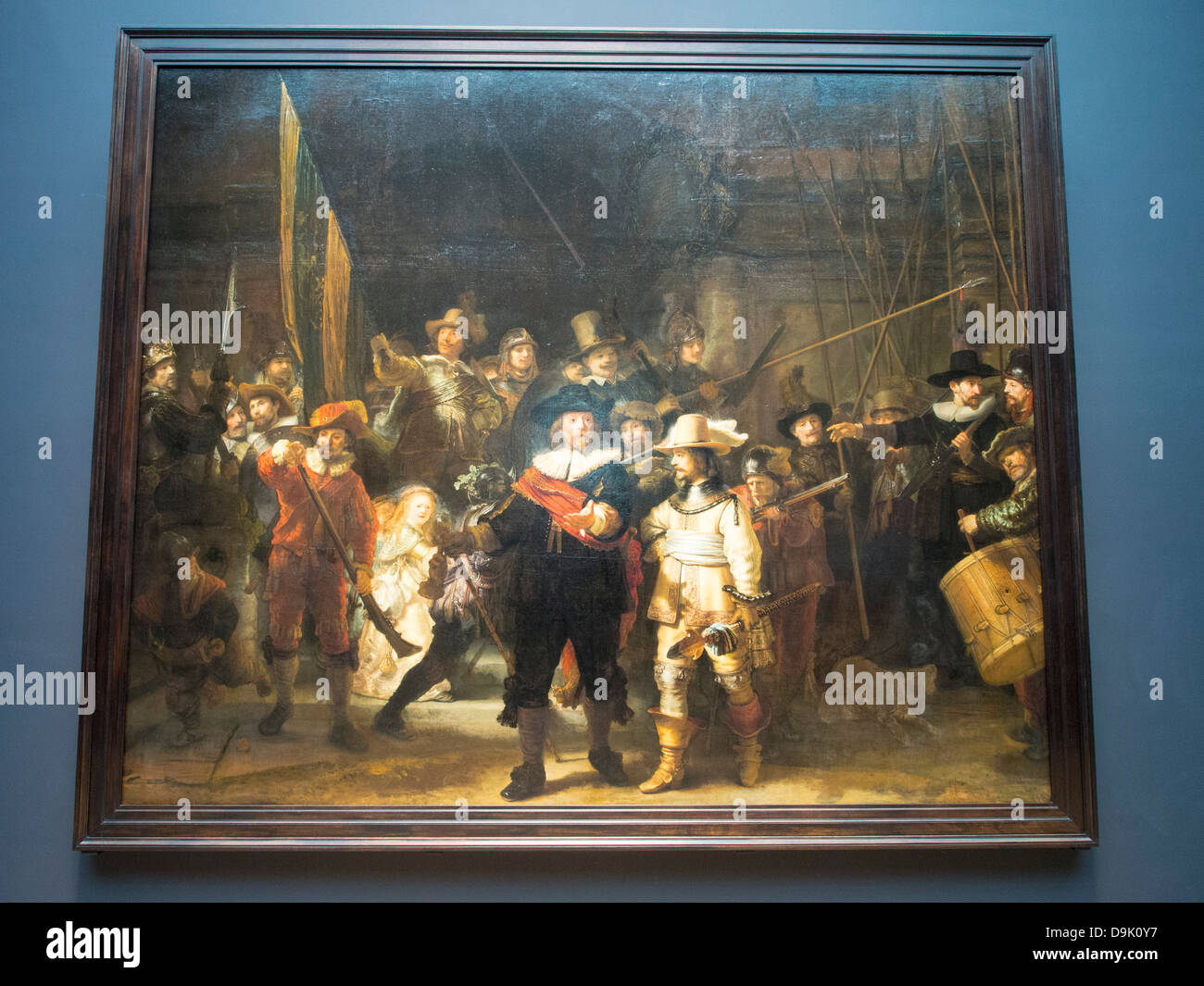 Die Nachtwache, Rembrandts Meisterwerk an der berühmten Rijksmuseum in Amsterdam Stockfoto