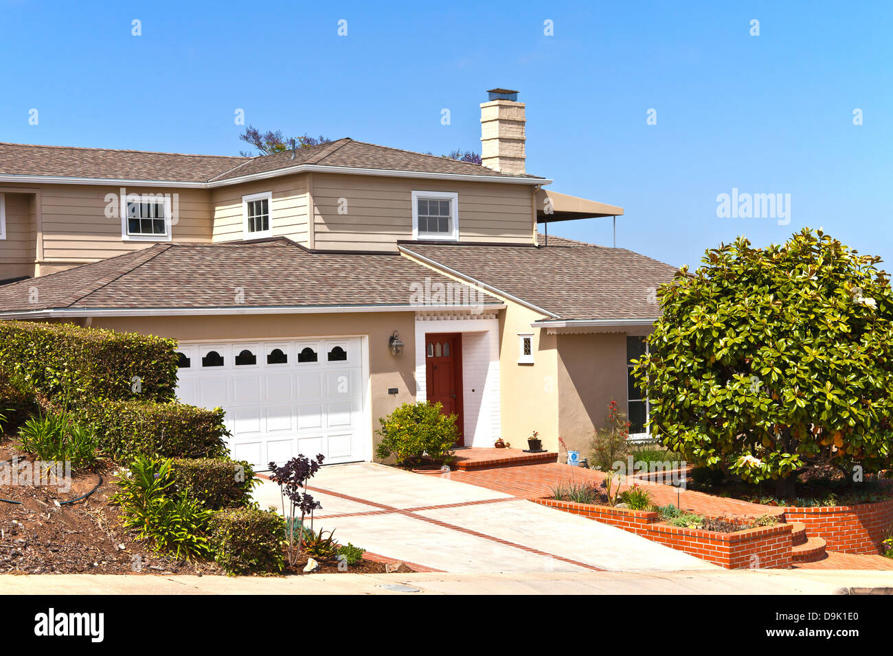 Wohnhaus Point Loma San Diego Kalifornien. Stockfoto
