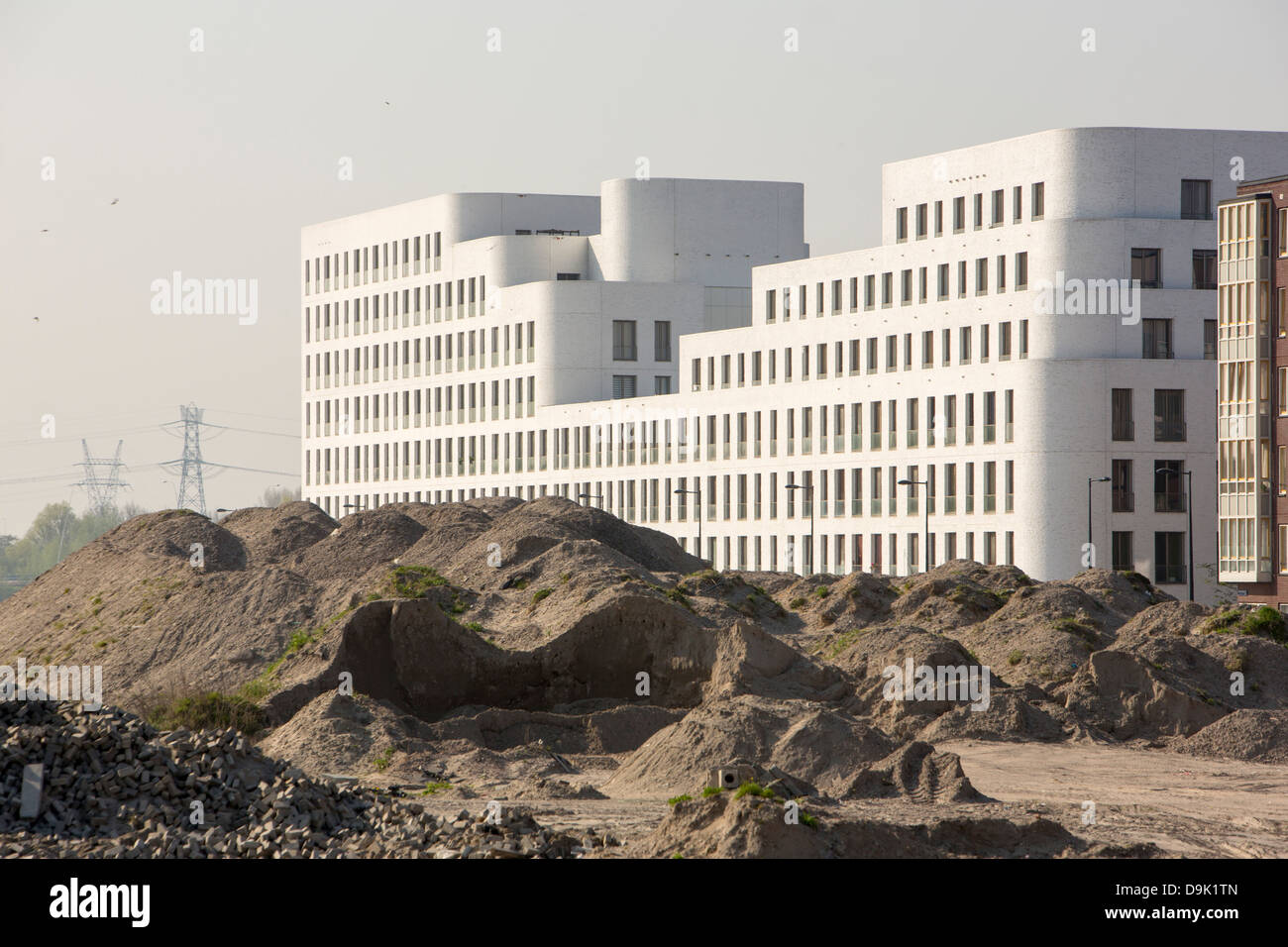 Land am Meer in Ijburg, Niederlande abgerungen. Stockfoto