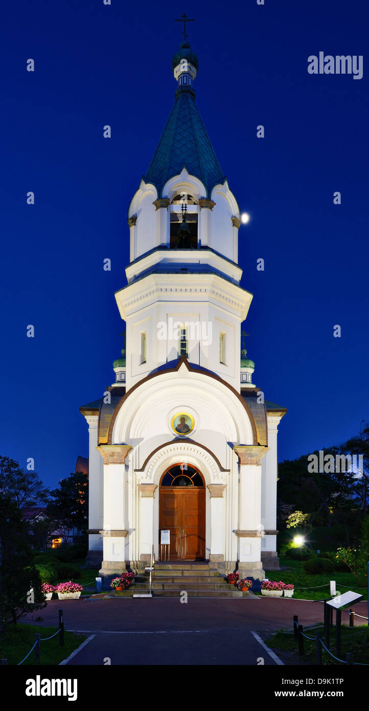 Russisch-orthodoxe Kirche in Hakodate, Hokkaido, Japan. Stockfoto