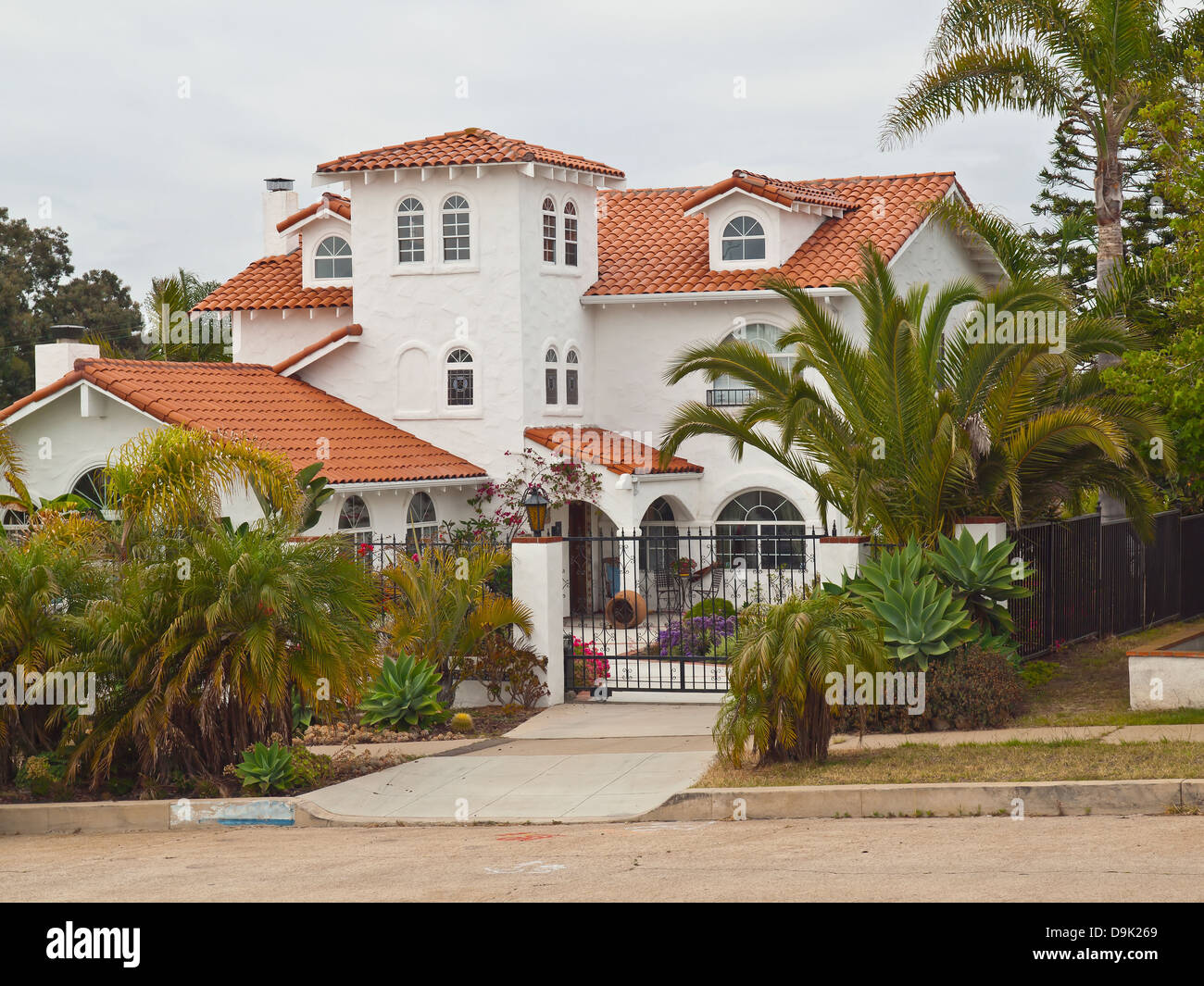 Traute Heim eines gepflegten Hauses in Point Loma San Diego Kalifornien. Stockfoto