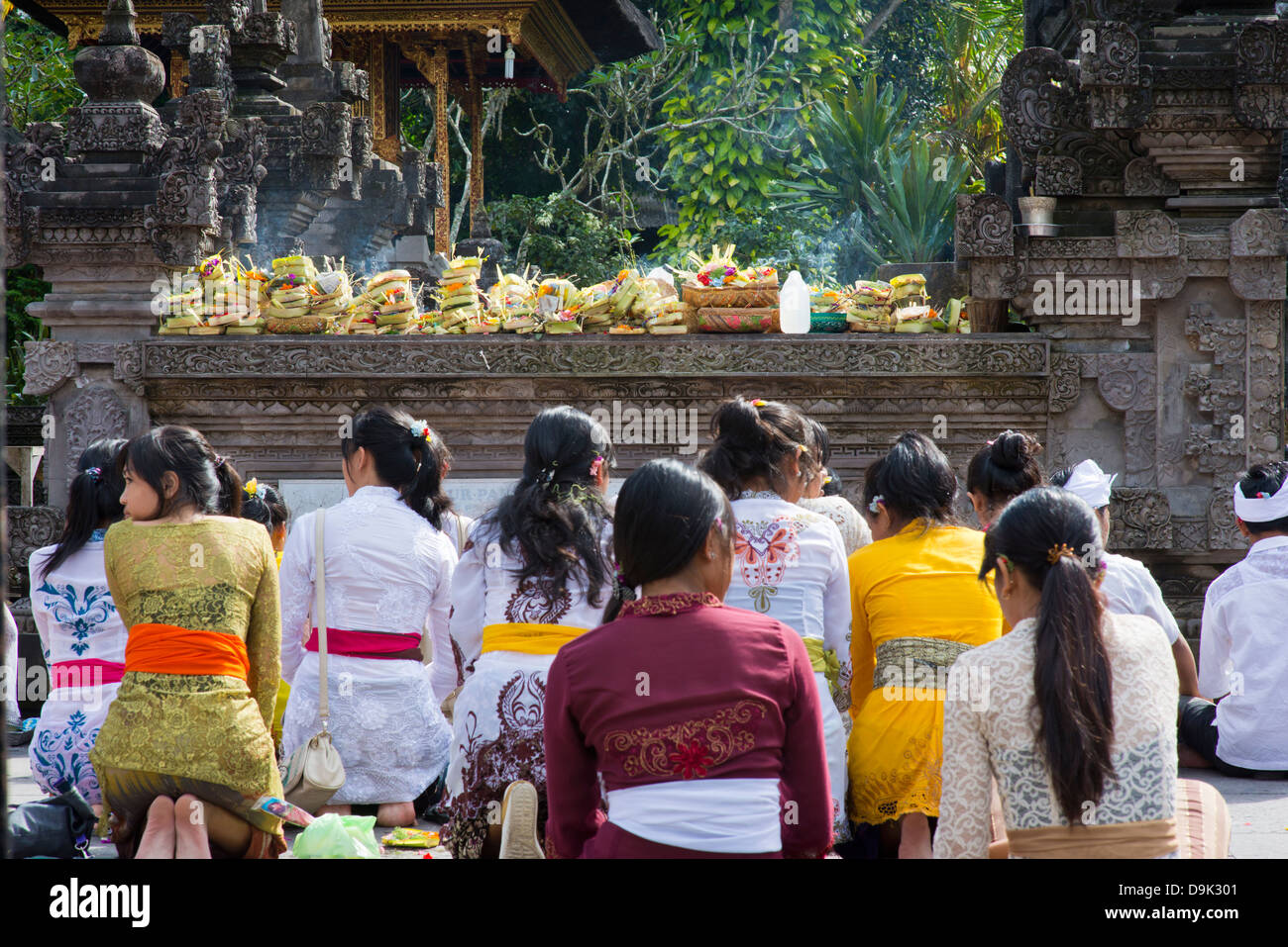 Bali, Indonesien mit vielen religiösen Traditionen Stockfoto