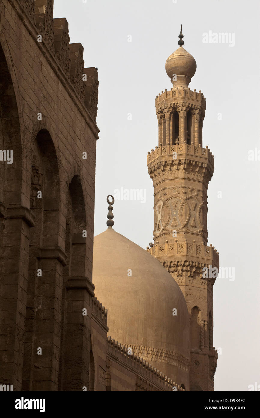 Die Moschee Sultan Barquq, Bein al-Qasreen, islamischen Kairo, Kairo, Ägypten Stockfoto