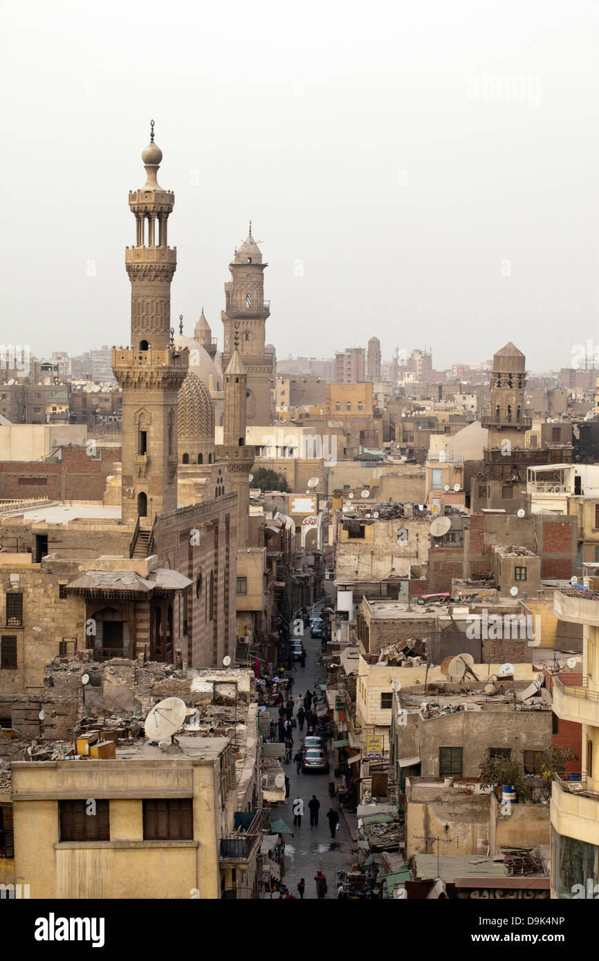 Eine Straße in islamischen Kairo, Kairo, Ägypten Stockfoto