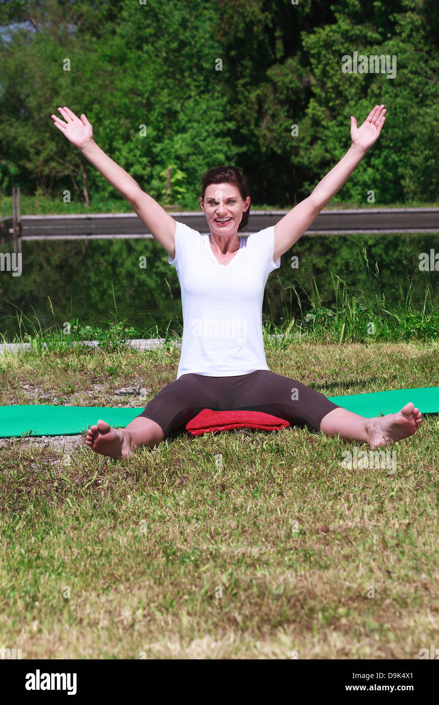 Iyengar Yoga: Körper, Seele und Gesundheit Stockfoto