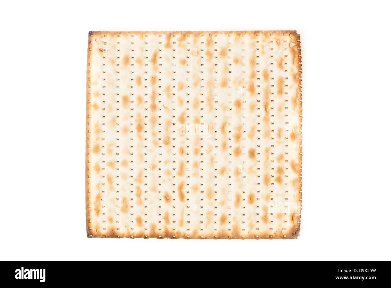 Hausgemachte koscher Matzo Cracker mit Mehl und Wasser gemacht Stockfoto