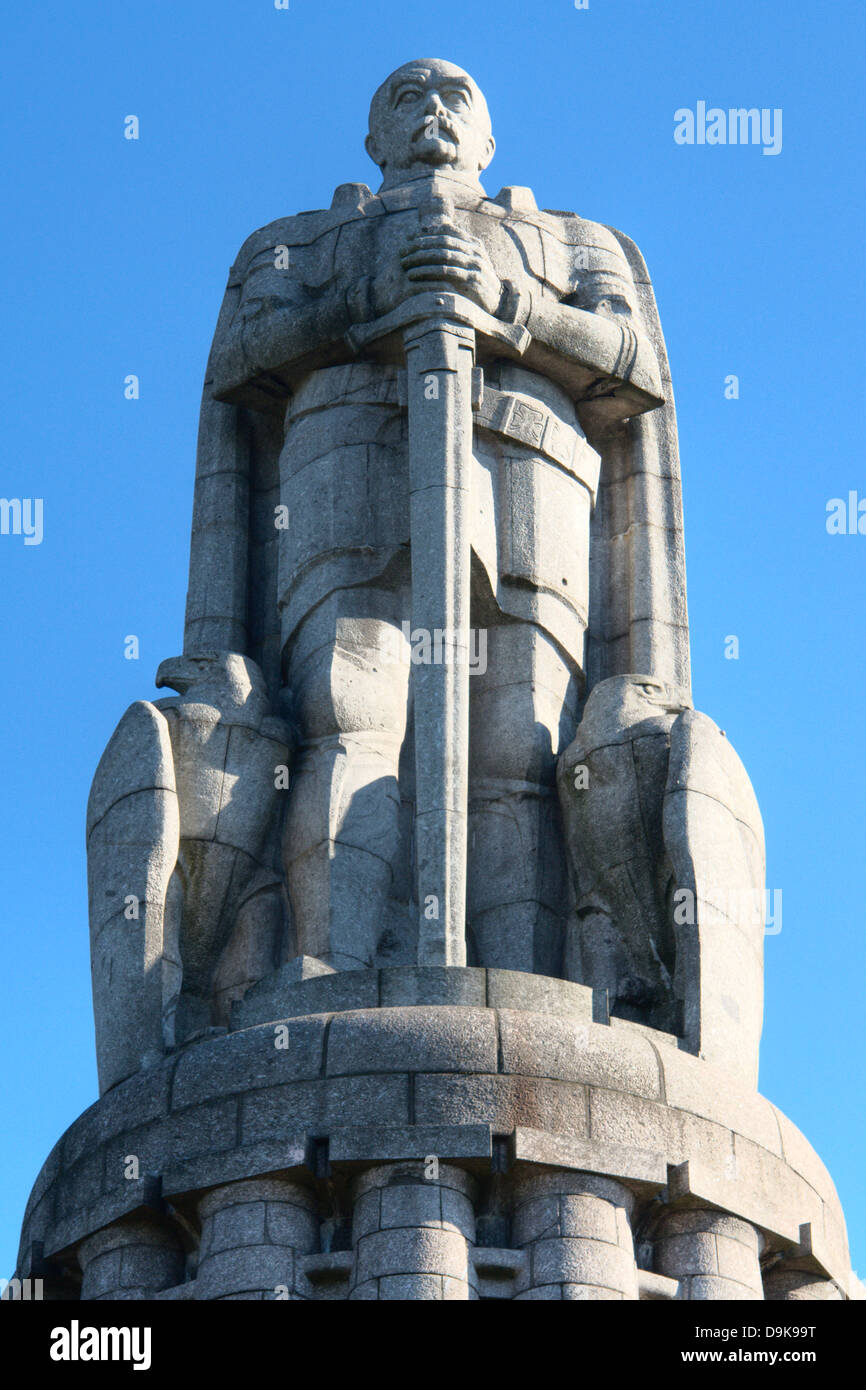 BISMARKDENKMAL in Hamburg-St. Pauli (baut: 1903-1906 von den Architekten Emil Schaudt und der Bildhauer Hugo Lederer.) Stockfoto