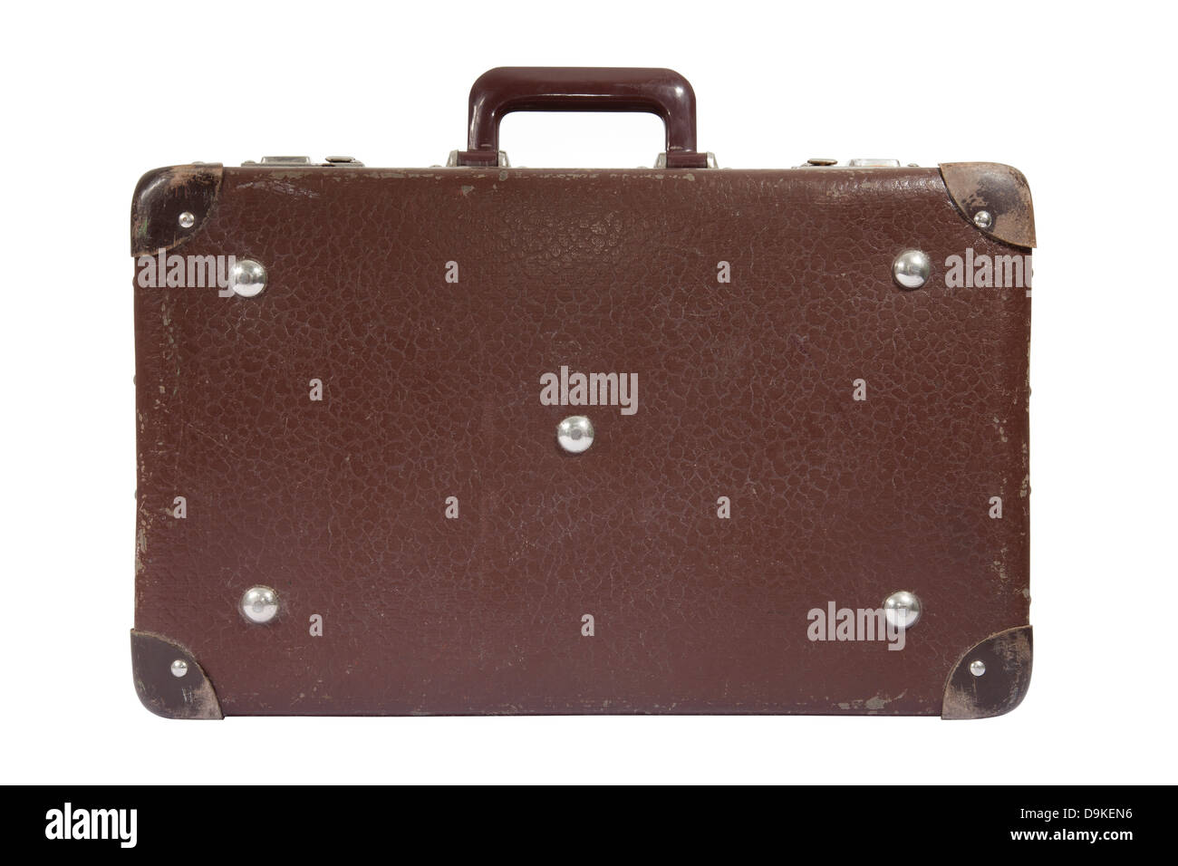 Alter Koffer mit Beschneidungspfad Stockfoto