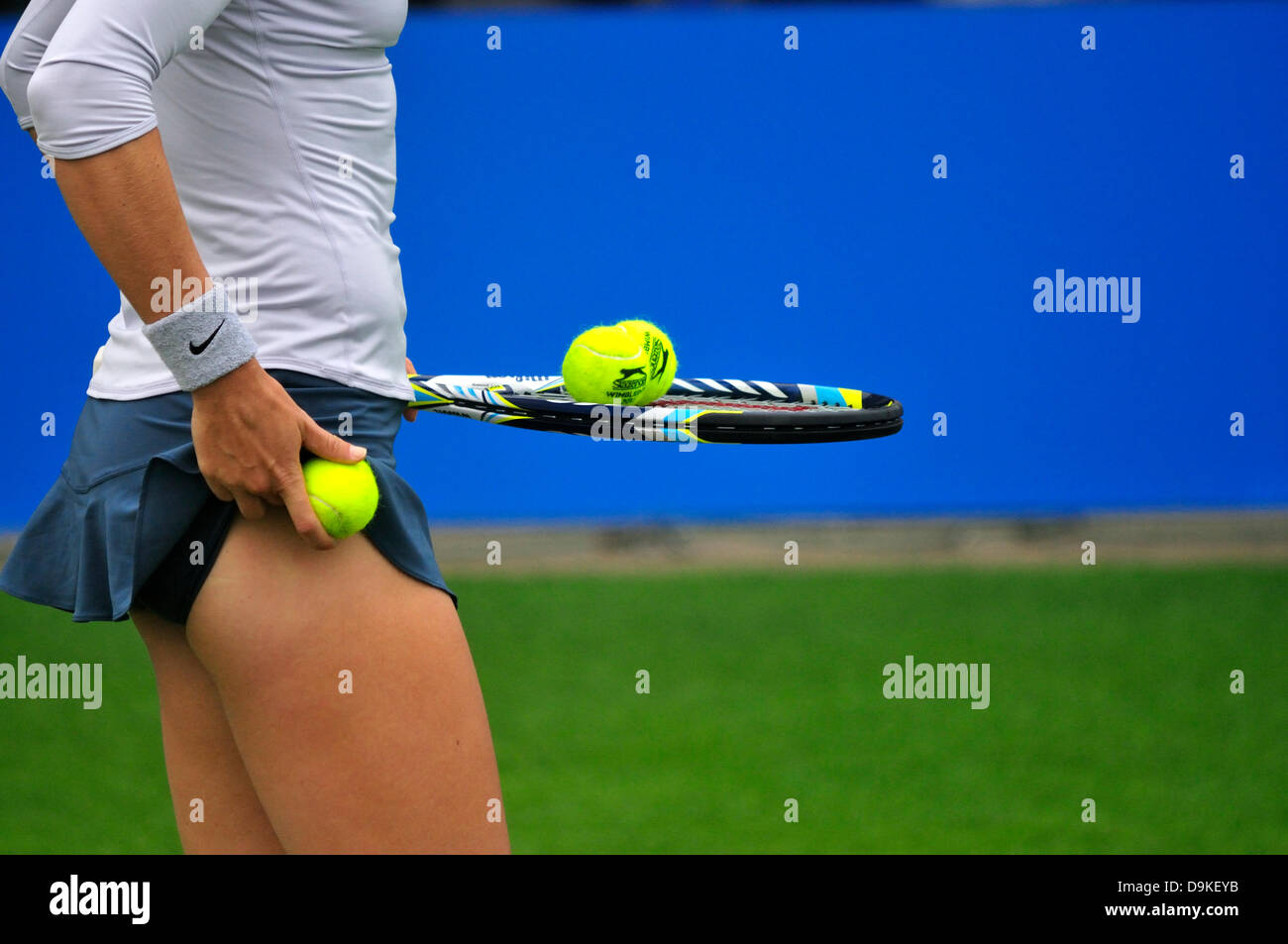 Lucie Safarova (Tschechisch) bei den Aegon Tennis Championship, Eastbourne, Großbritannien, 20. Juni 2013, Vorbereitung auf Mission Stockfoto