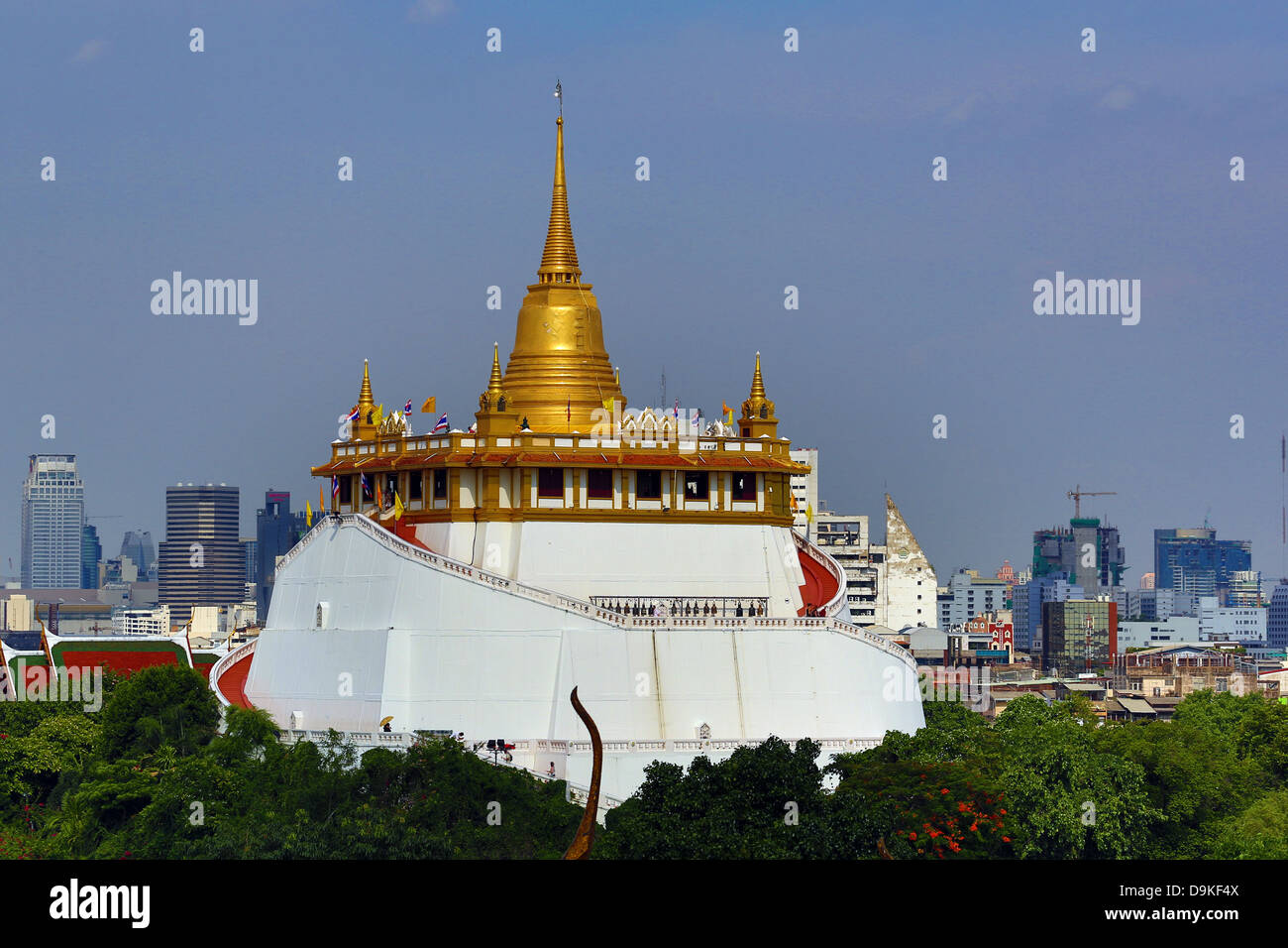 Golden Mount, Wat Saket Tempel, Bangkok, Thailand Stockfoto
