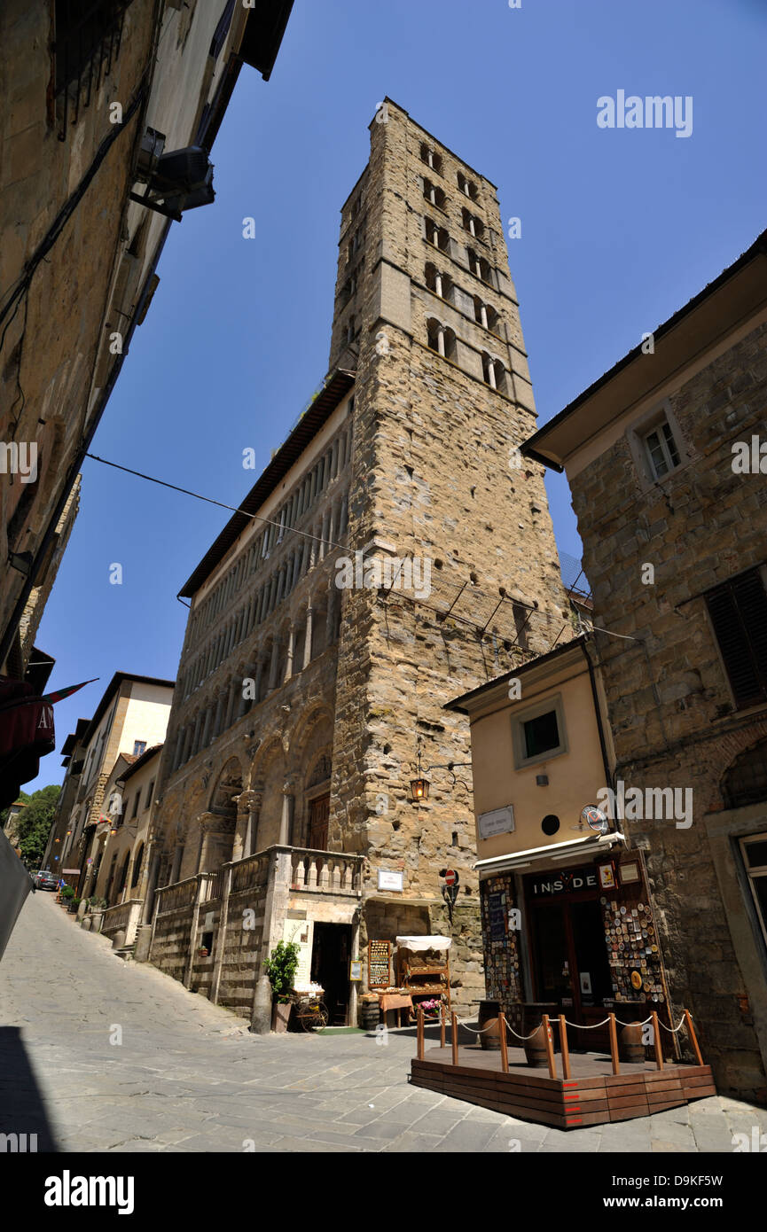 Italien, Toskana, Arezzo, Pieve di Santa Maria, mittelalterliche Kirche Stockfoto