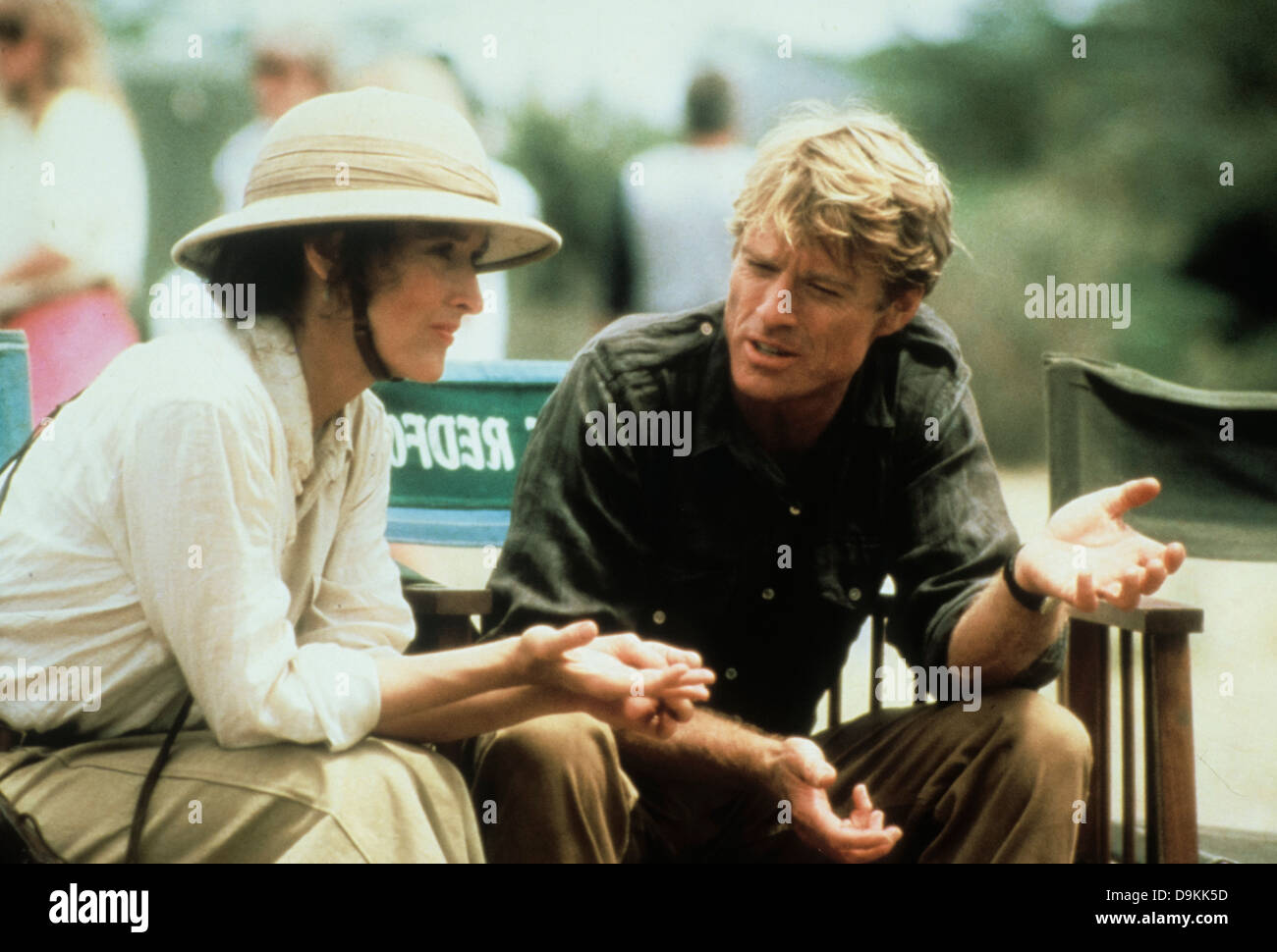 Robert Redford und Meryl Streep aus Afrika 1985 Stockfoto