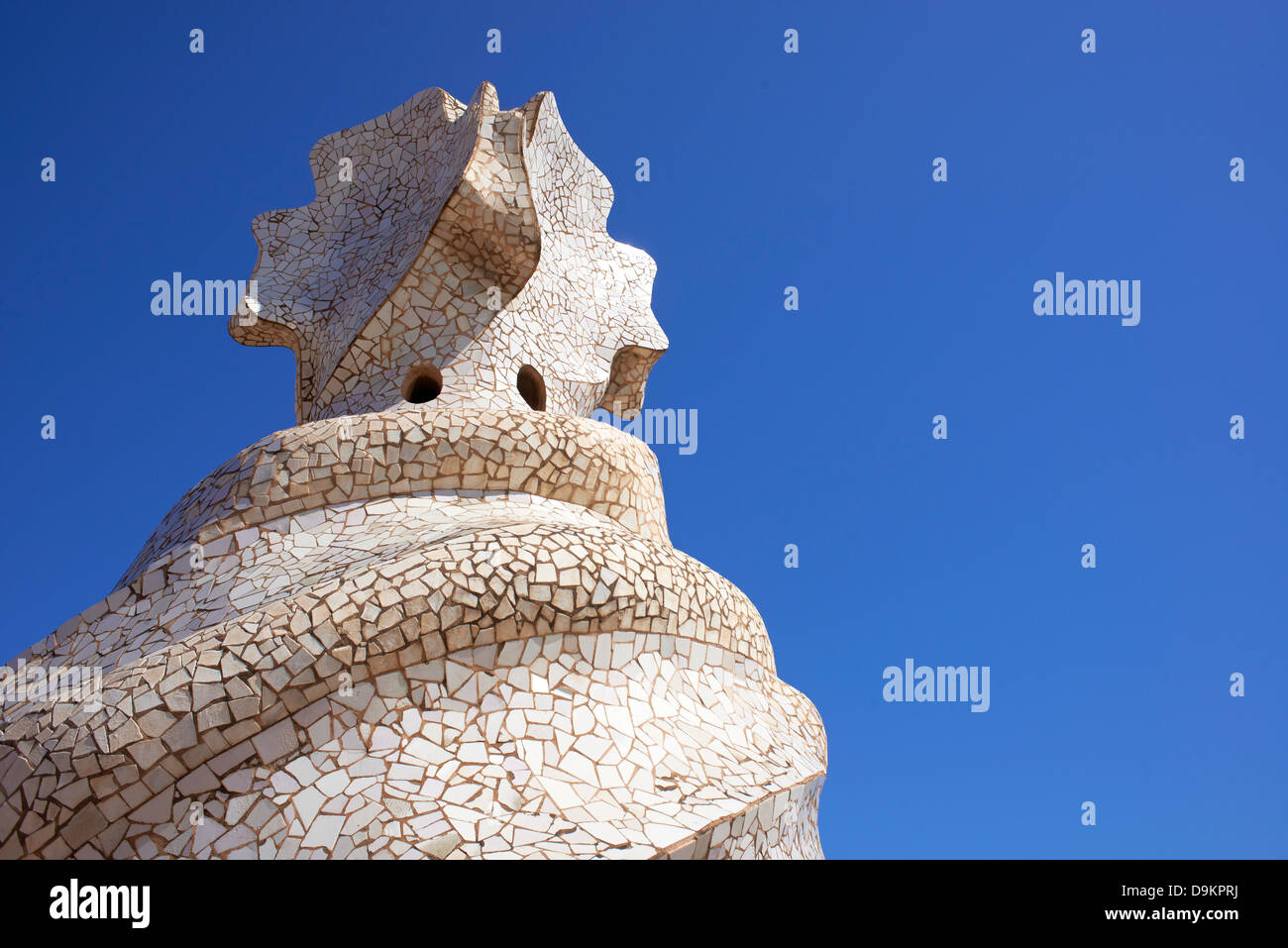 Kreative Architektur der Casa Mila, Barcelona, Spanien Stockfoto
