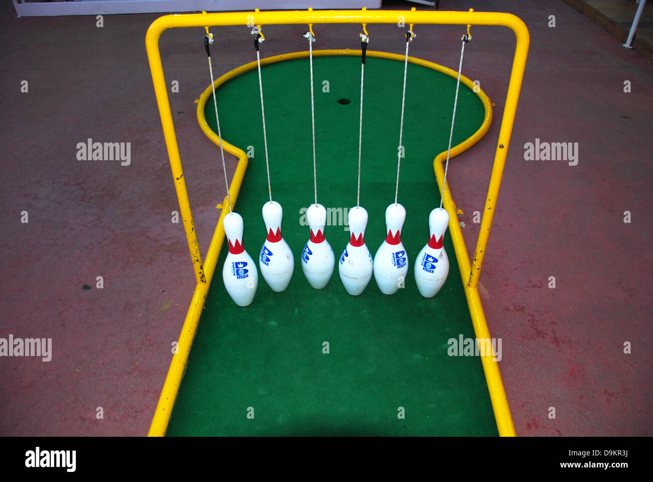 Minigolfplatz in Calella-Spanien-Europa Stockfoto