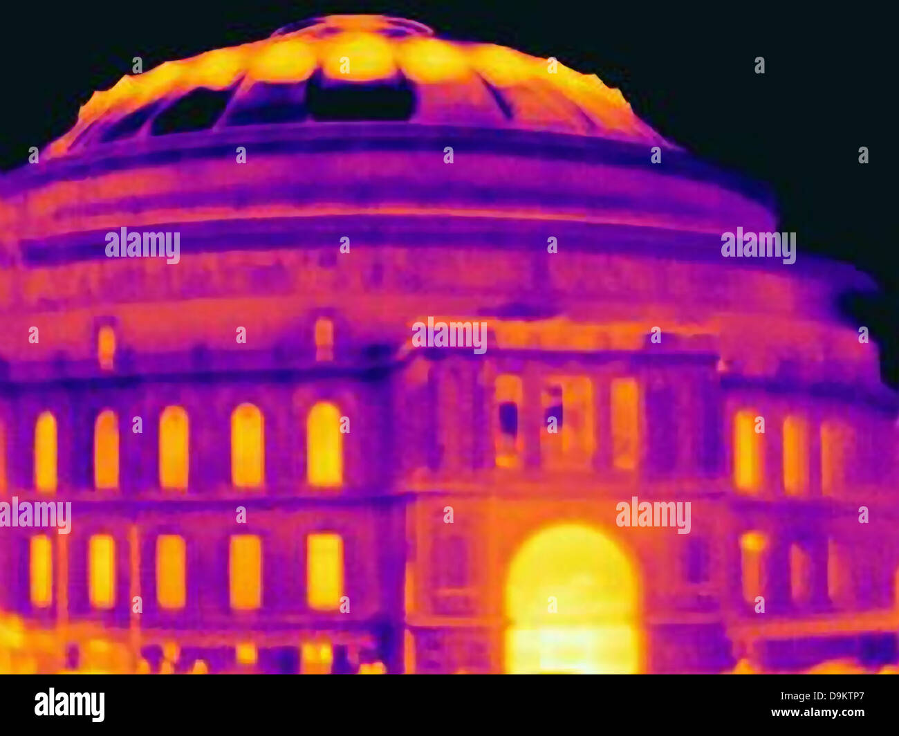 UV-Licht der Royal Albert Hall, London Stockfoto