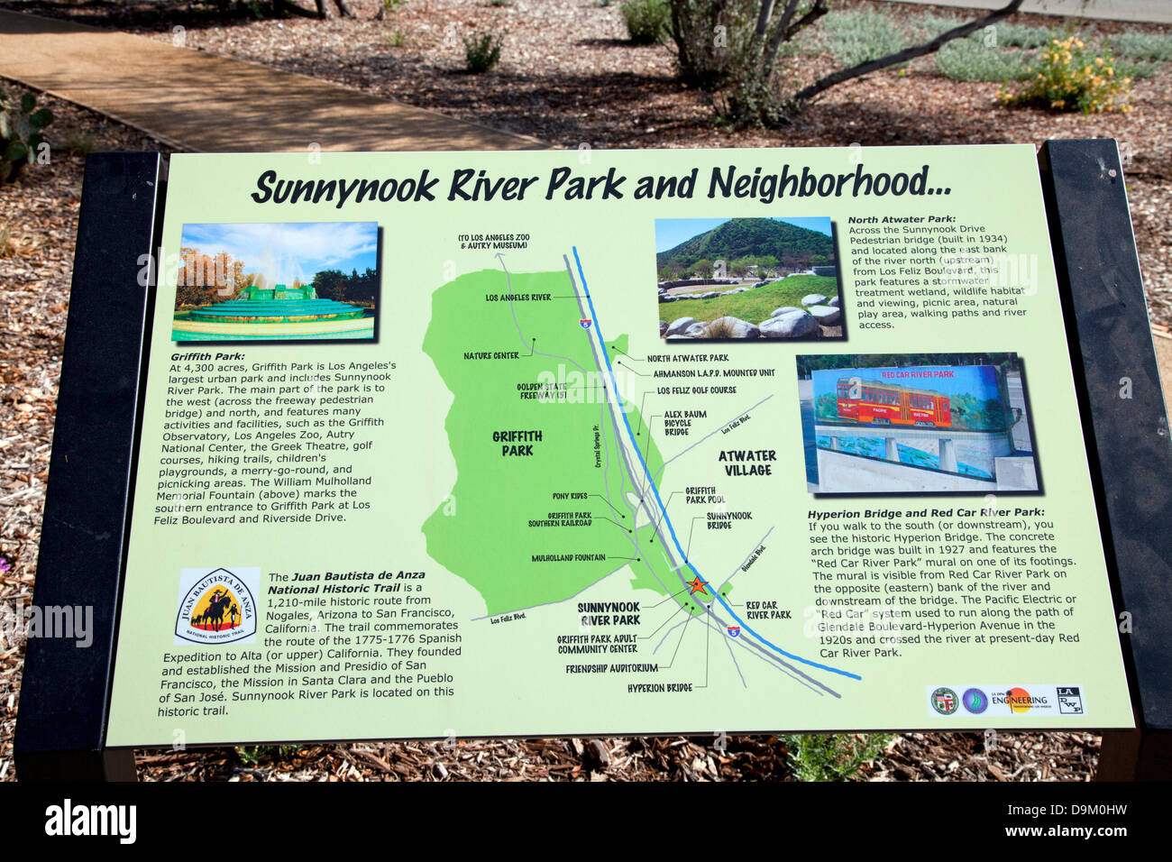 Sunnynook River Park, Los Angeles, USA. 20. Juni 2013. Eröffnung des Sunnynook River Park, Glendale Narrows, Los Angeles River Kredit: Ambient Images Inc./Alamy Live-Nachrichten Stockfoto