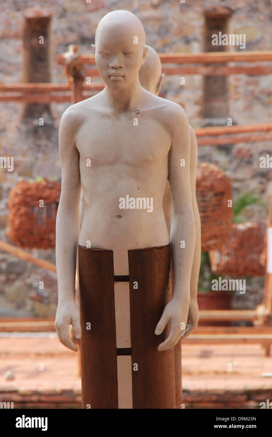 Glatze Menschenfigur Statuen. Stockfoto