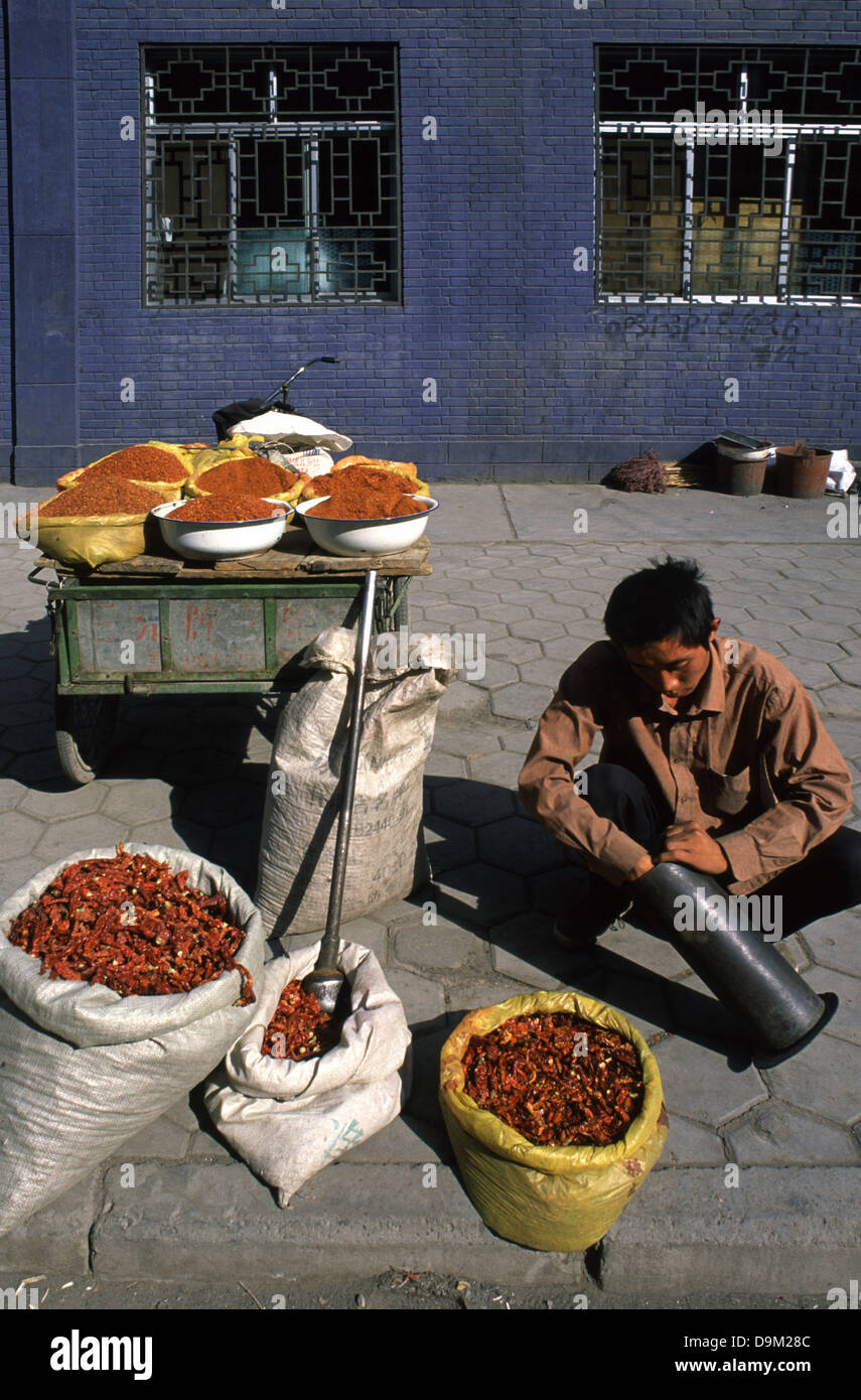 Gewürze stall Zhanggye Stadt der Provinz Gansu China Stockfoto Gewürze stall Zhanggye Stadt der Provinz Gansu China Stockfoto