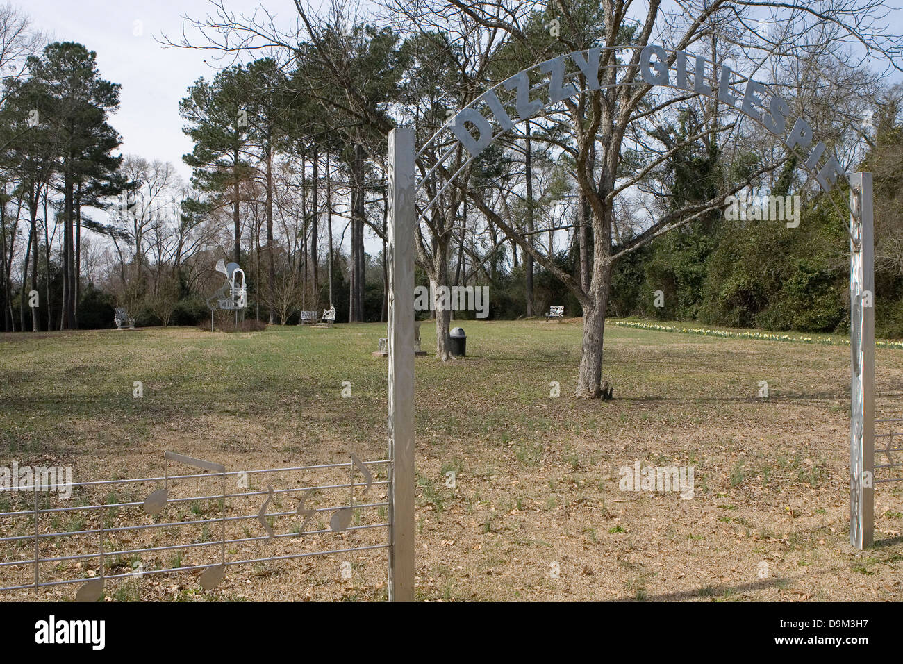 Dizzy Gillespie Geburtsort Park, Cheraw, South Carolina, Vereinigte Staaten von Amerika. Stockfoto