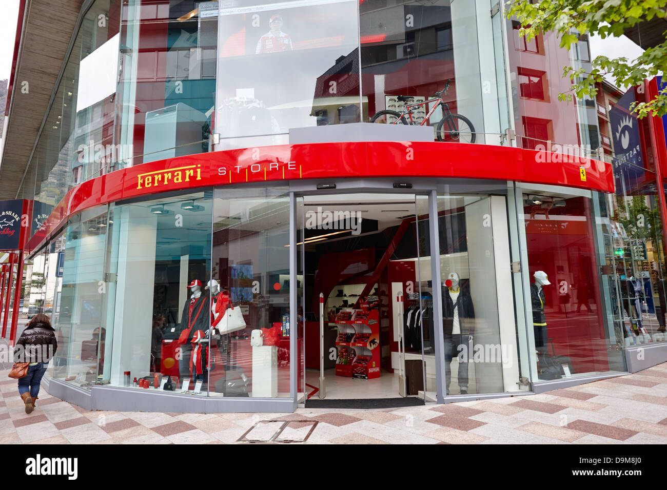 der Ferrari speichern zollfrei einkaufen in Andorra la Vella andorra Stockfoto