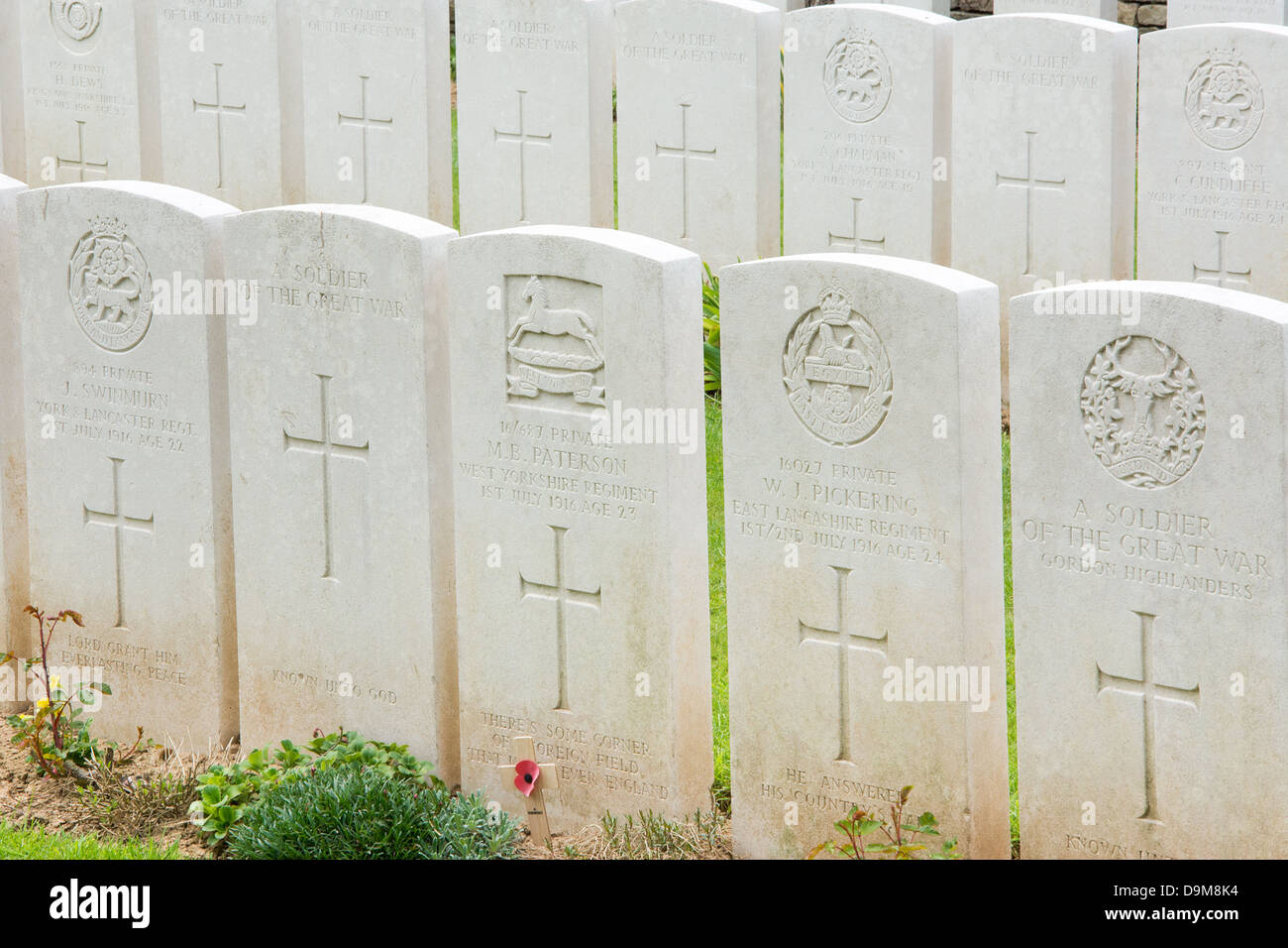 Grabsteine auf dem Serre Straße Friedhof 3 Stockfoto