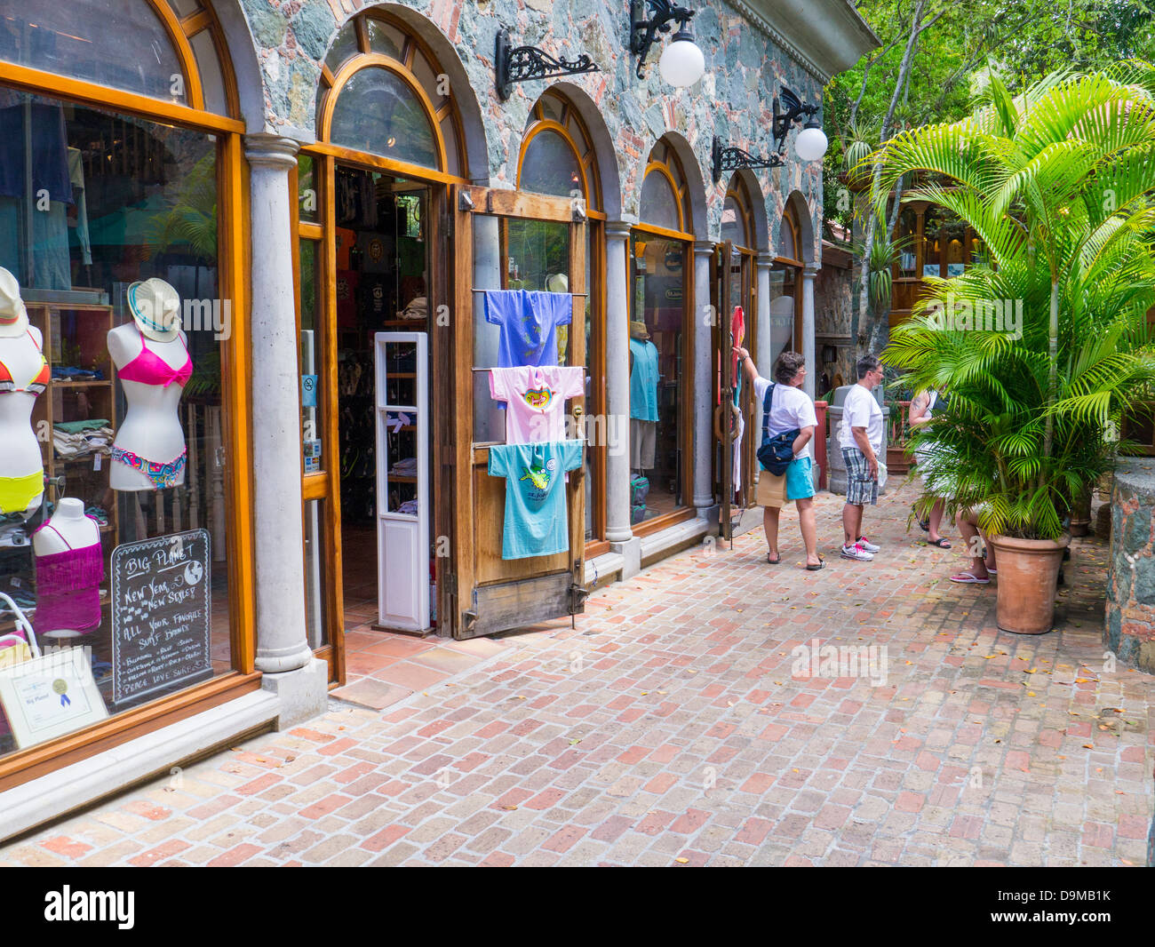 Mongoose Junction shopping-Komplex auf der Karibik Insel St. John in den US Virgin Islands Stockfoto