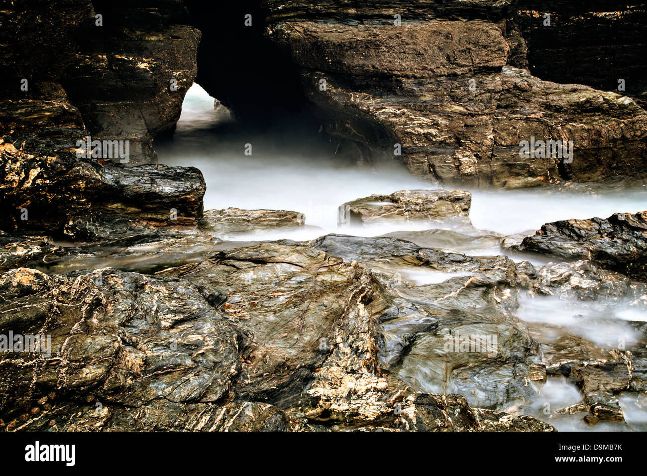 Langsame Exposition Fels-pools Stockfoto Langsame Exposition Fels-pools Stockfoto