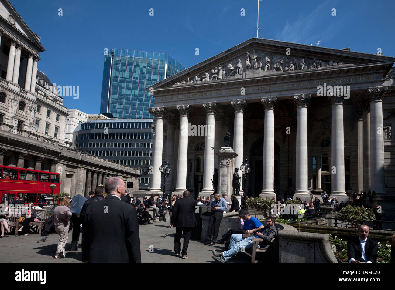 Royal Exchange Bank Stadt von London england Stockfoto