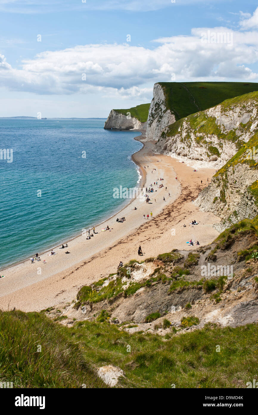 Legendären Strand von Durdle Door in Südengland im Sommer. Stockfoto