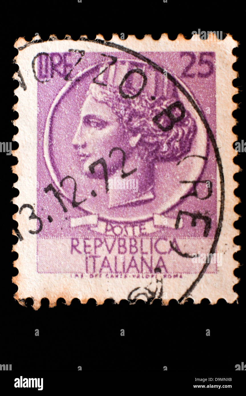 alte italienische Briefmarke Studioumgebung Stockfoto