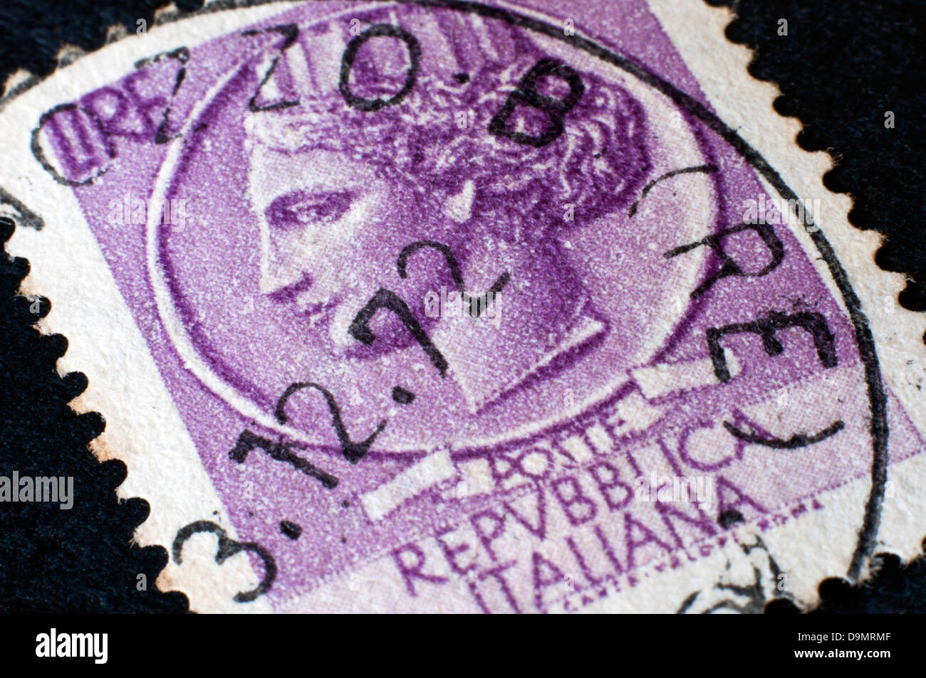 alte italienische Briefmarke Studioumgebung Stockfoto