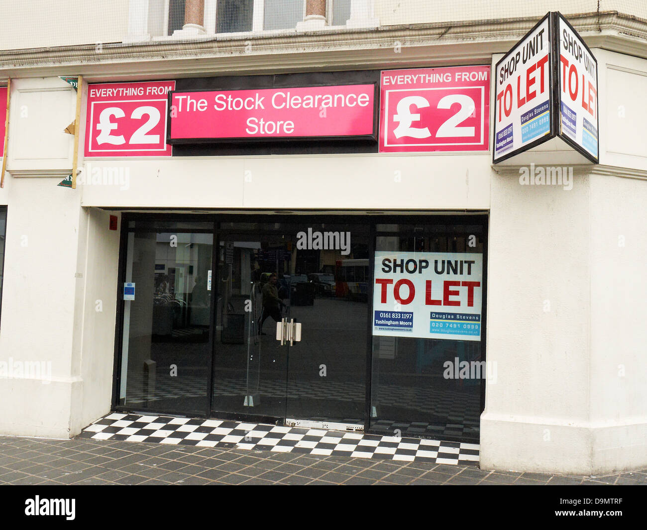 Geschlossen Stock Clearance Store in Liverpool UK Stockfoto