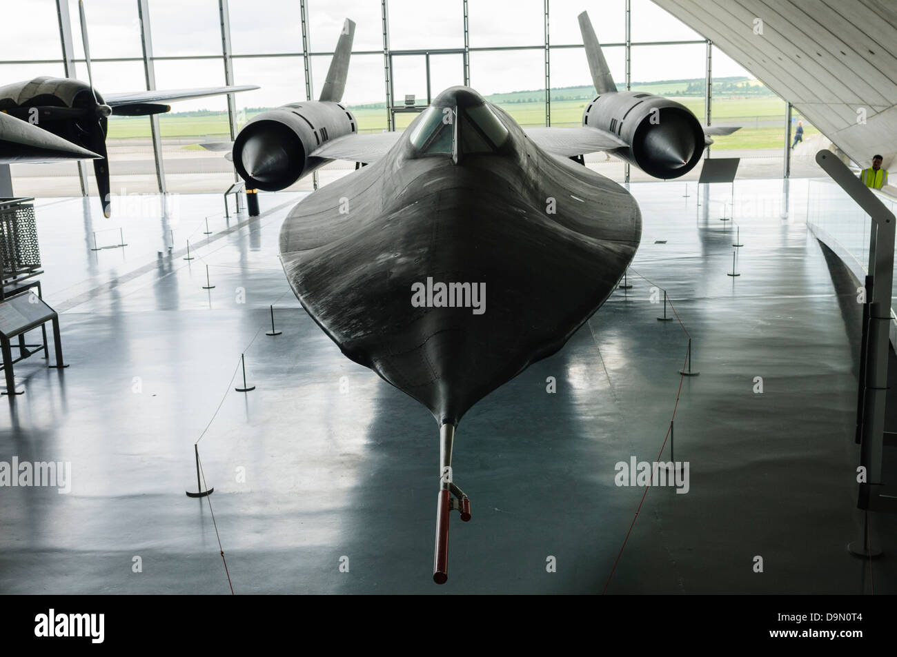 SR-71 Blackbird im Imperial War Museum Duxford ausgestellt Stockfoto