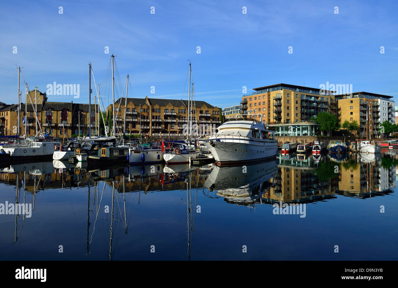 Limehouse Bassin, Limehouse, London, Vereinigtes Königreich Stockfoto