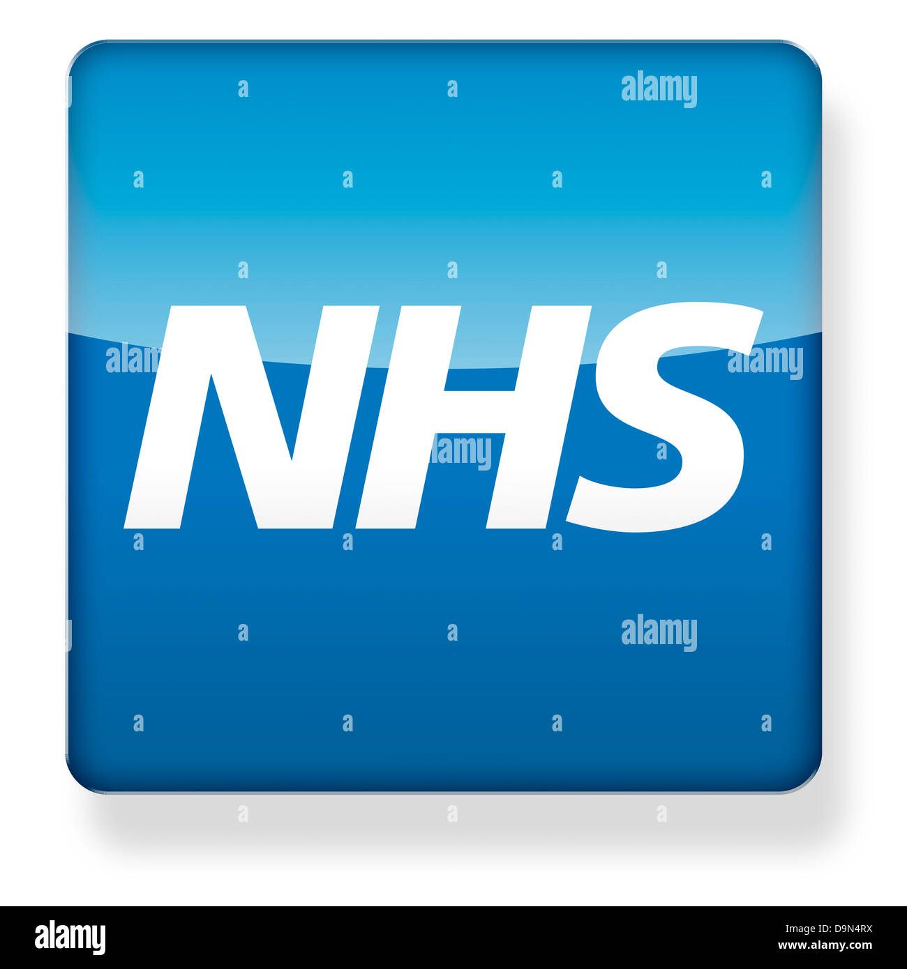 NHS-Logo als ein app-Symbol. Clipping-Pfad enthalten. Stockfoto
