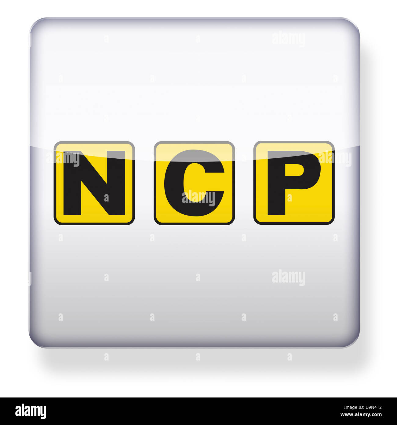 NCP Parkplätze Logo als ein app-Symbol. Clipping-Pfad enthalten. Stockfoto