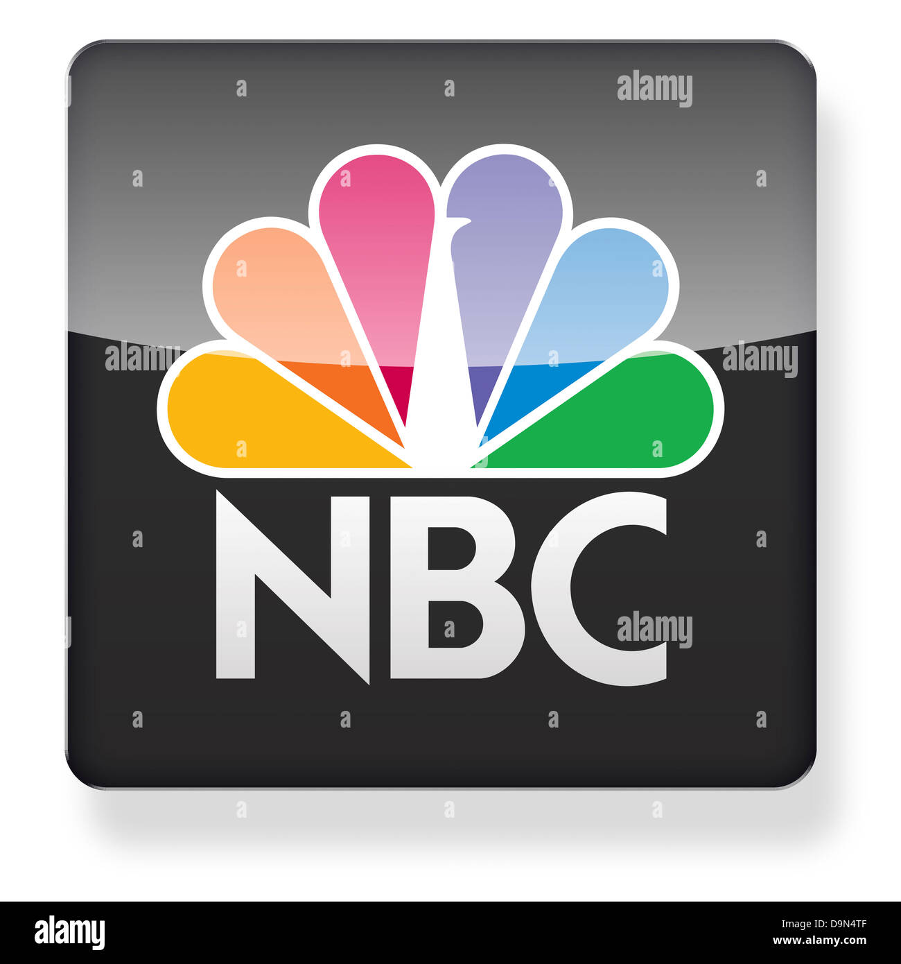 Nbc Logo Als Ein App Symbol Clipping Pfad Enthalten Stockfotografie Alamy