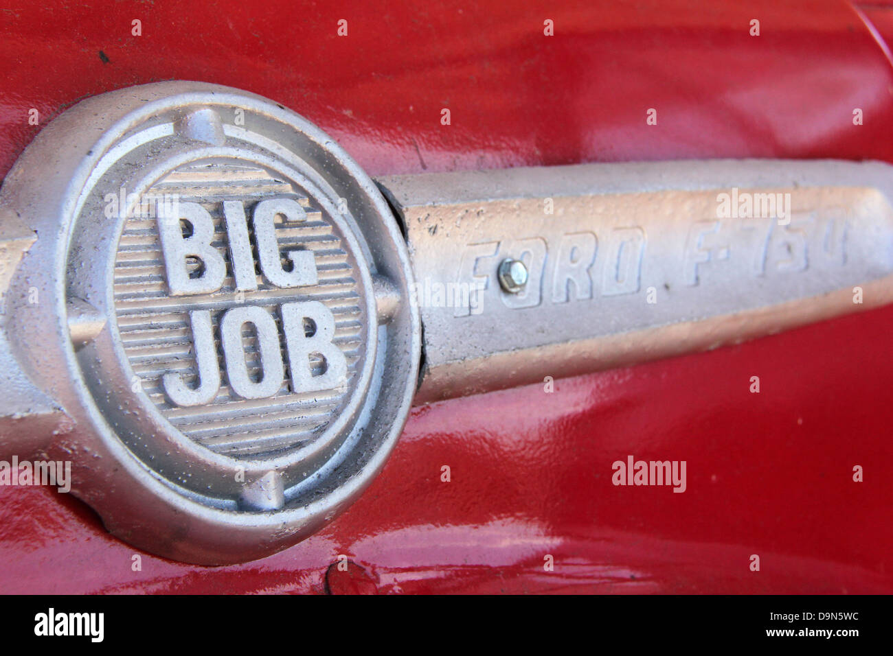 Details auf einem alten Feuerwehrauto. Stockfoto