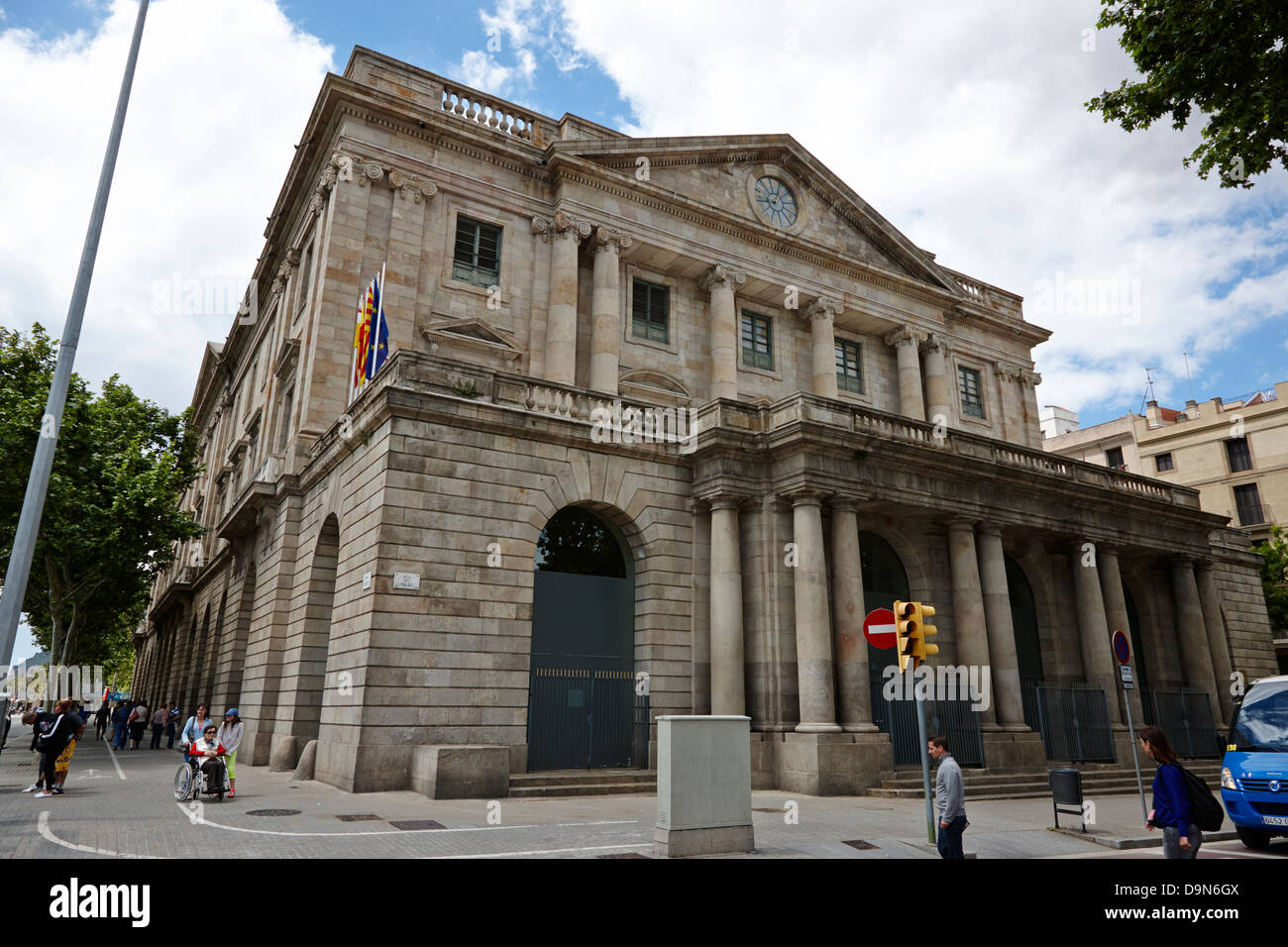 Palau De La Llotja Palast ehemalige Börse Barcelona-Katalonien-Spanien Stockfoto