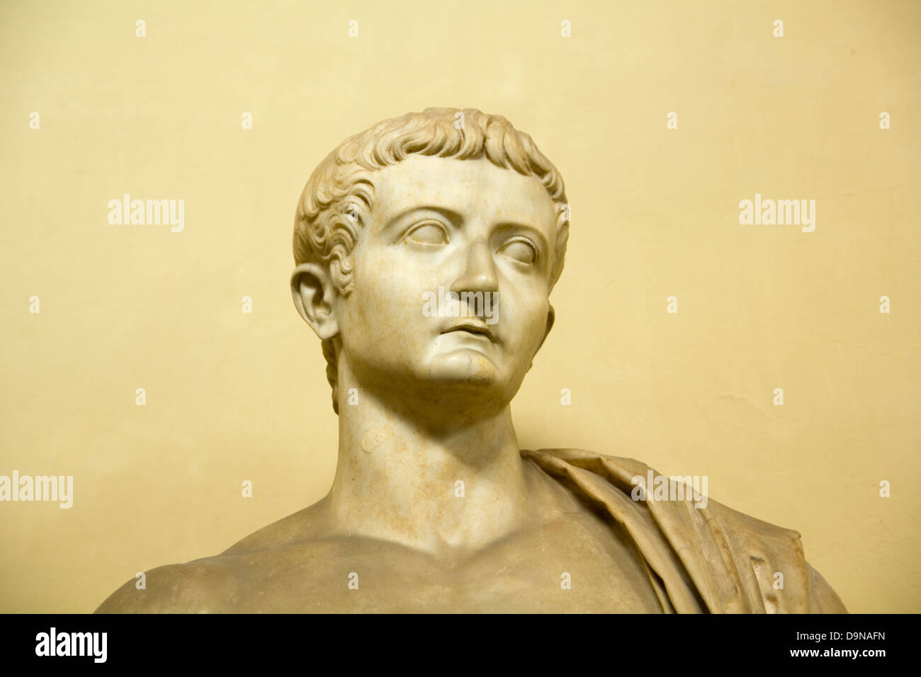 Statue des Tiberius, Rom. II. Jahrhundert n. Chr. Roman Emperor von 14 n. Chr. bis 37 n. Chr. Vatikanstadt Stockfoto