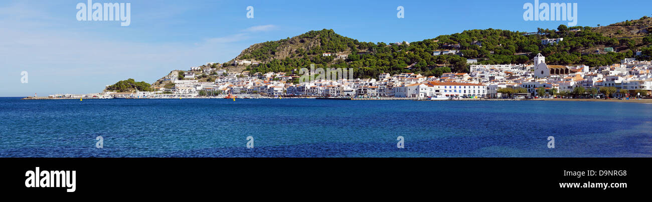 Panorama über die schönen mediterranen Dorf El Port De La Selva in Costa Brava, Katalonien, Spanien Stockfoto