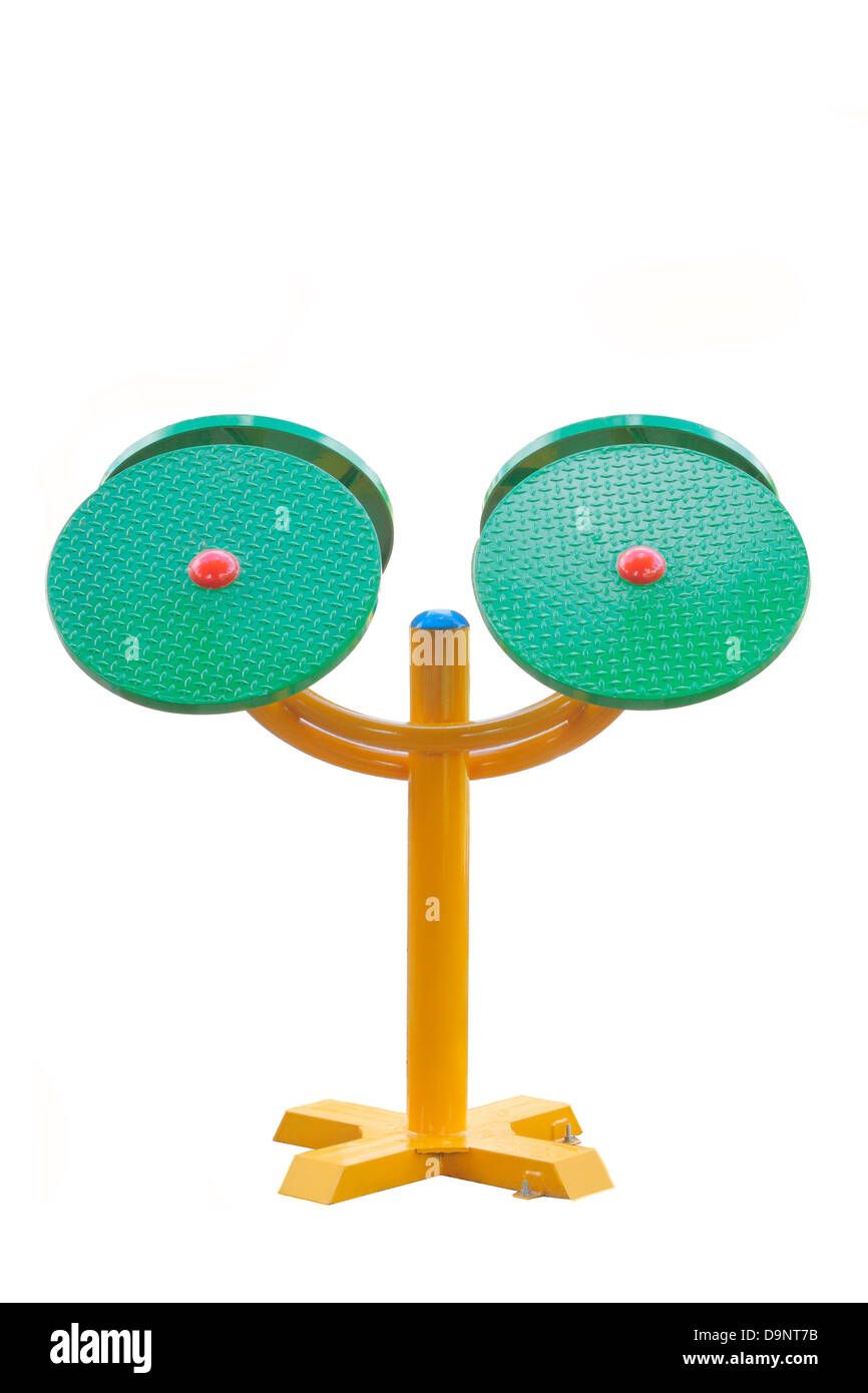 Sportgeräte, die isoliert auf weißem Hintergrund Stockfoto