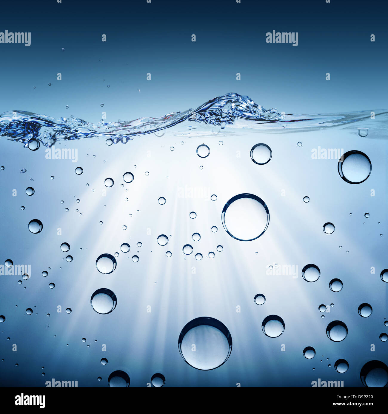 abstrakt mit Wasserblasen Stockfoto