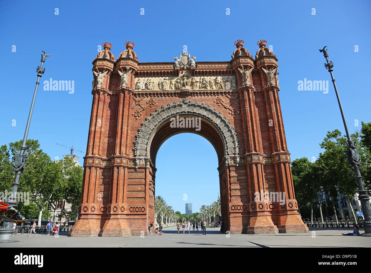 Arc de Triomf Bogen in Barcelona, Spanien Stockfoto
