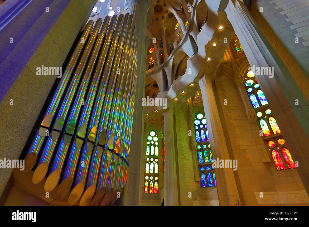 Interieur Und Glasmalerei Fenster Der Kathedrale Basilica De