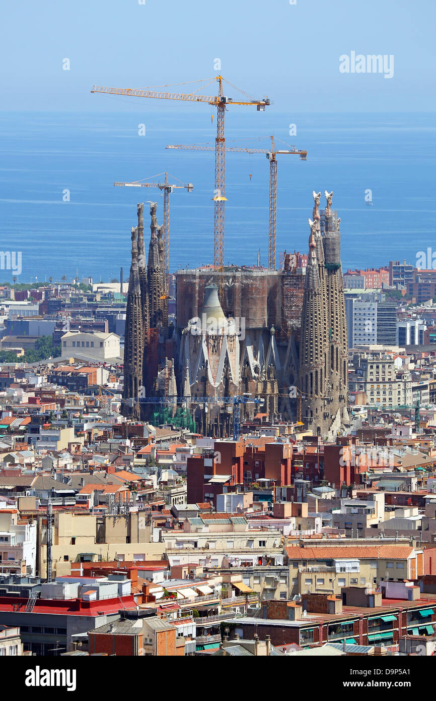 Basilica De La Kathedrale Sagrada Familia in Barcelona, Spanien Stockfoto