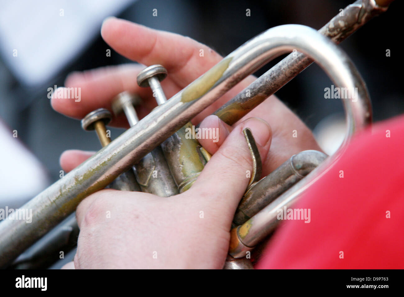 City Brass Band bei einem ihrer Auftritte Stockfoto